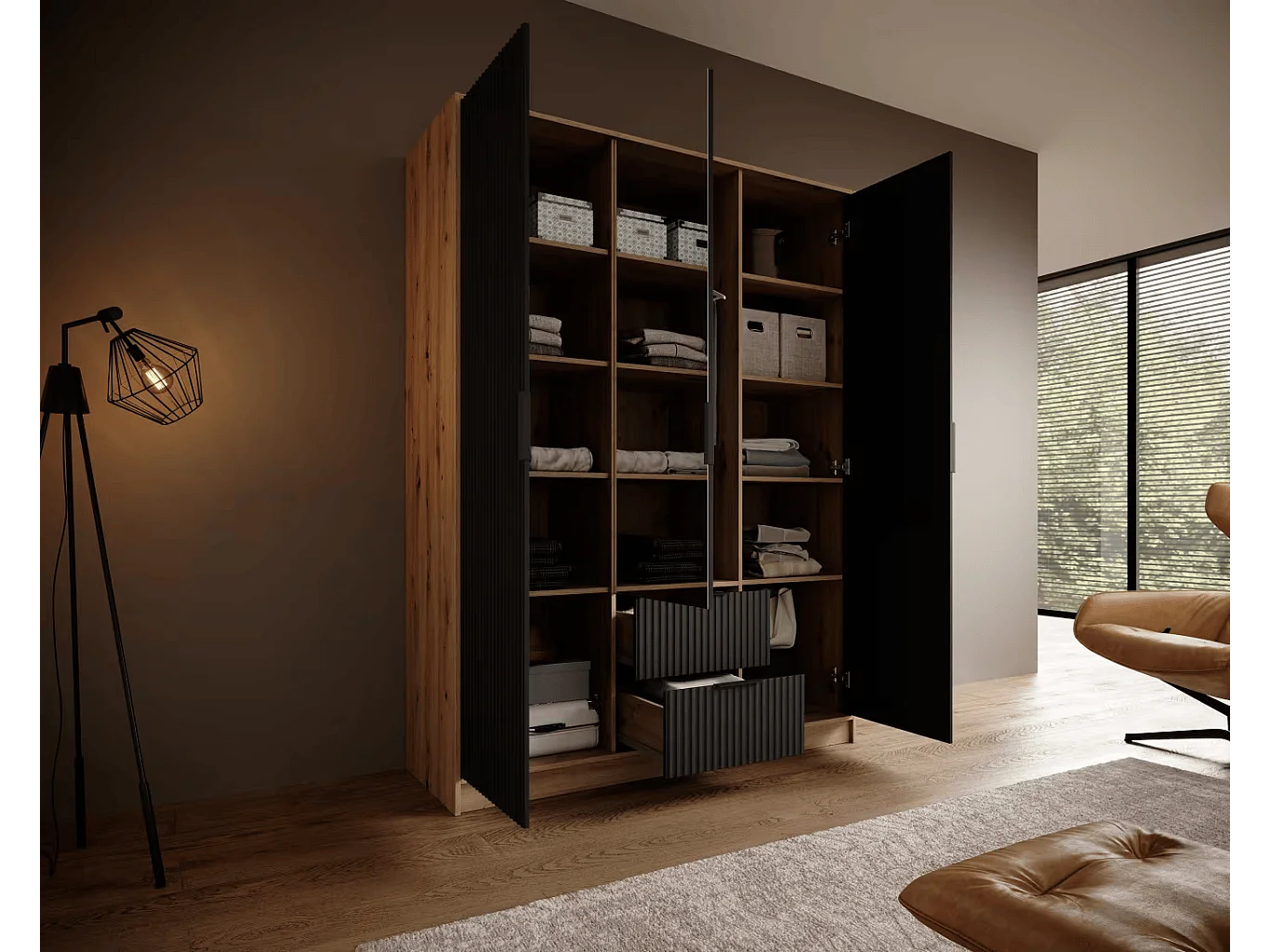 Penderie Norbert  (150cm)/Artisan&Noir