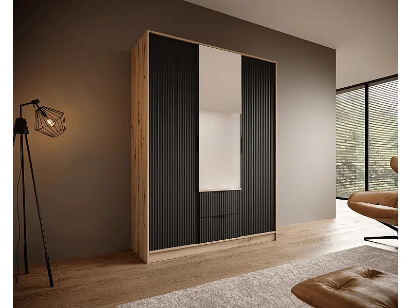 Kleiderschrank Norbert  (150cm)/Artisan&Schwarz