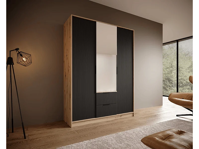 Kleiderschrank Norbert  (150cm)/Artisan&Schwarz