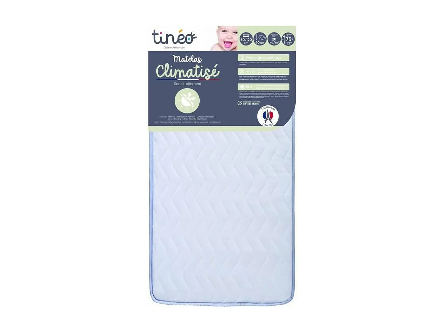 Matelas Climatisé 60 x 120 x 10 cm - Matelas Bébé - Climatisé