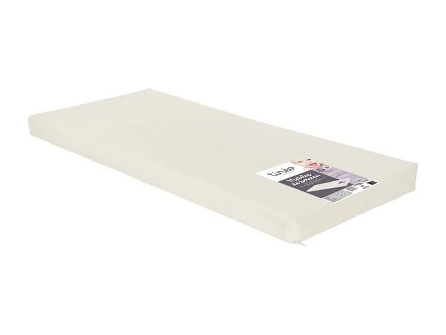 Matelas de berceau 80 x 40 x 5 cm - Déhoussable - Sans Traitement - Idéal Berceau Seconde Main