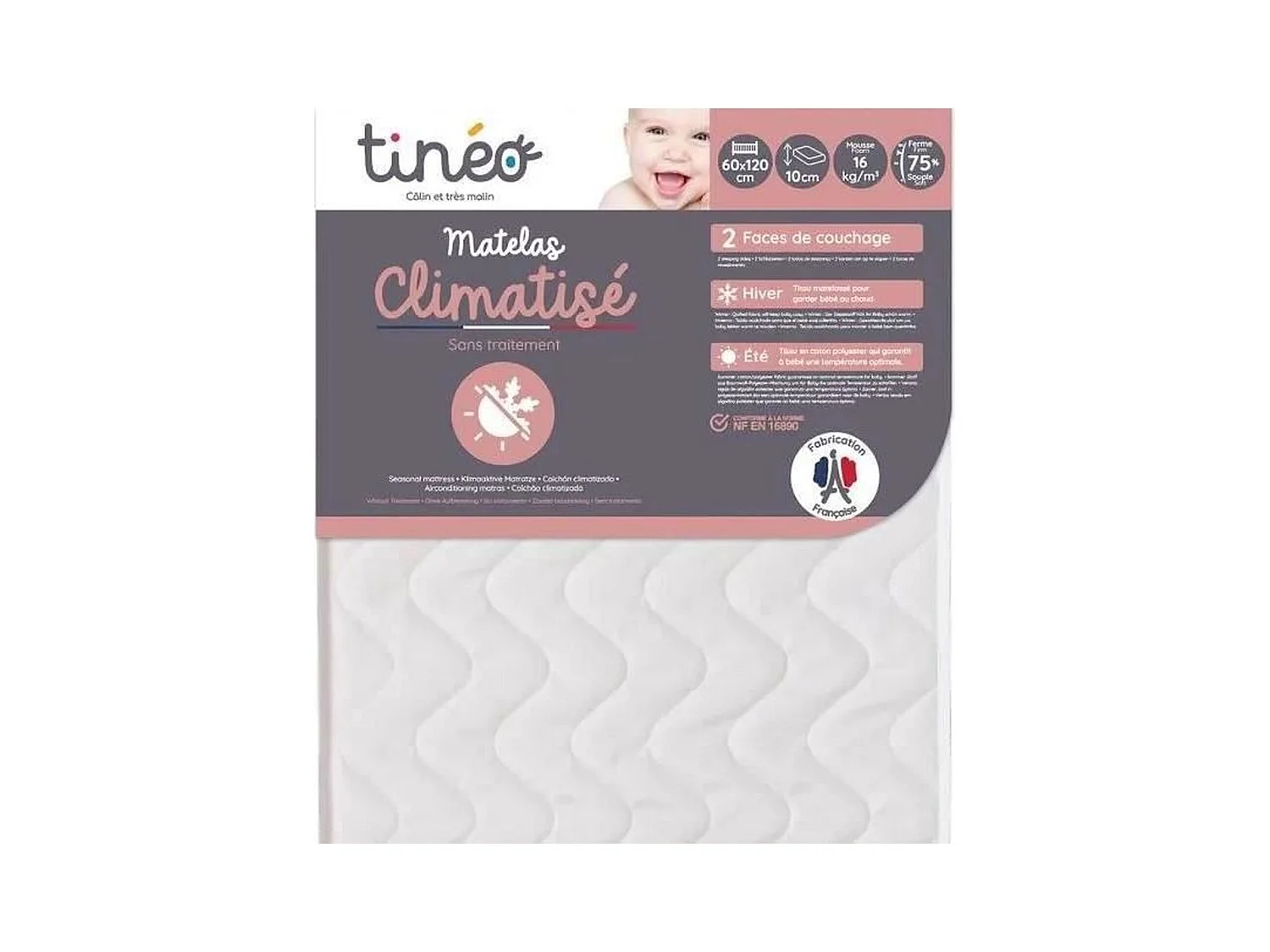 Airconditioned babymatras 60 x 120 cm