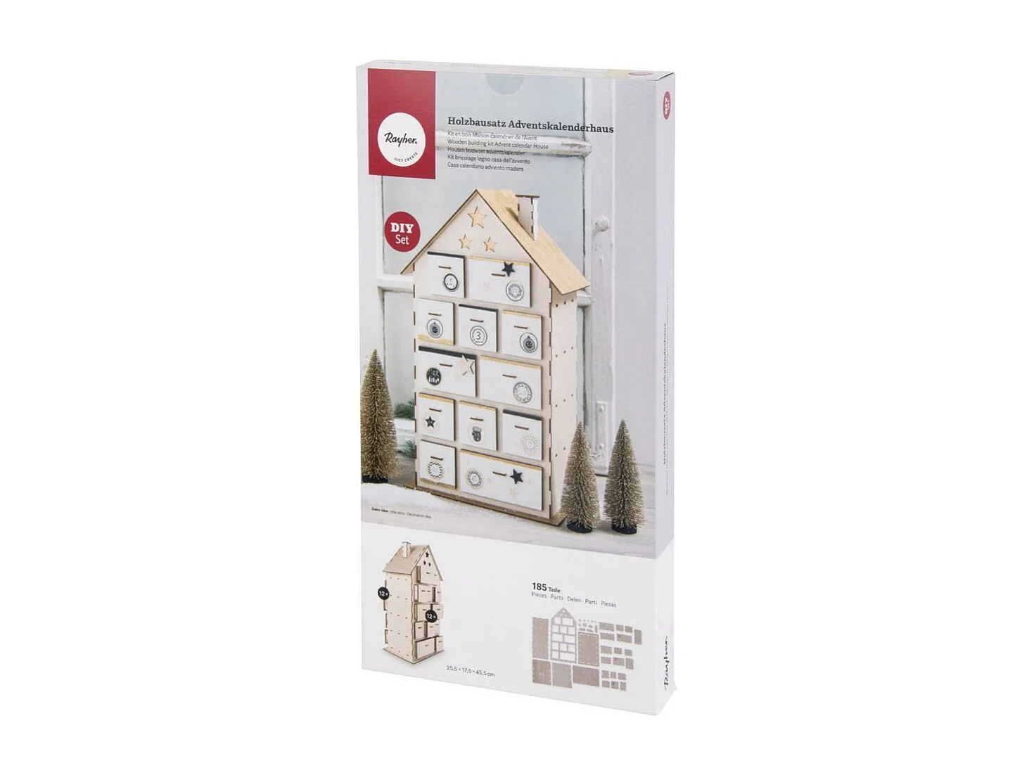Adventskalender Haus zum Selberbauen 25,5 x 17,5 cm