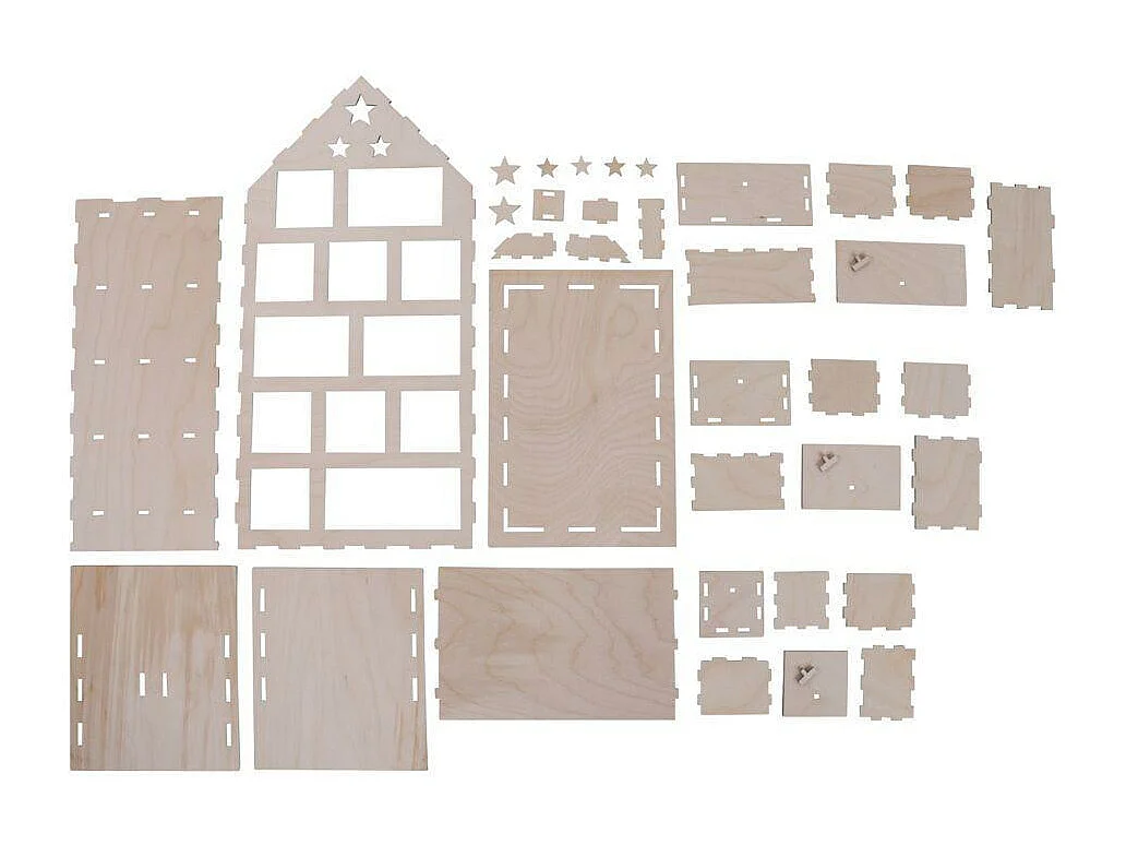 Adventskalender Haus zum Selberbauen 25,5 x 17,5 cm