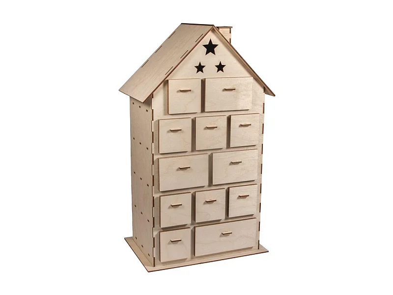 Adventskalender Haus zum Selberbauen 25,5 x 17,5 cm