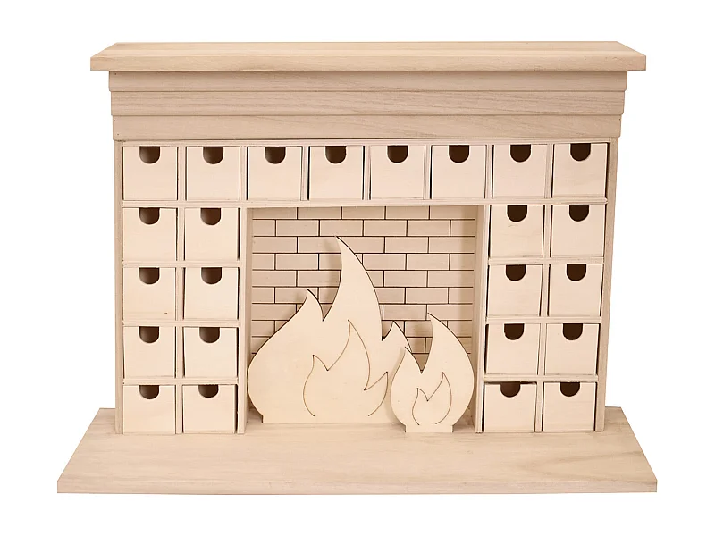 Adventskalender Kamin 46,5 x 33 cm