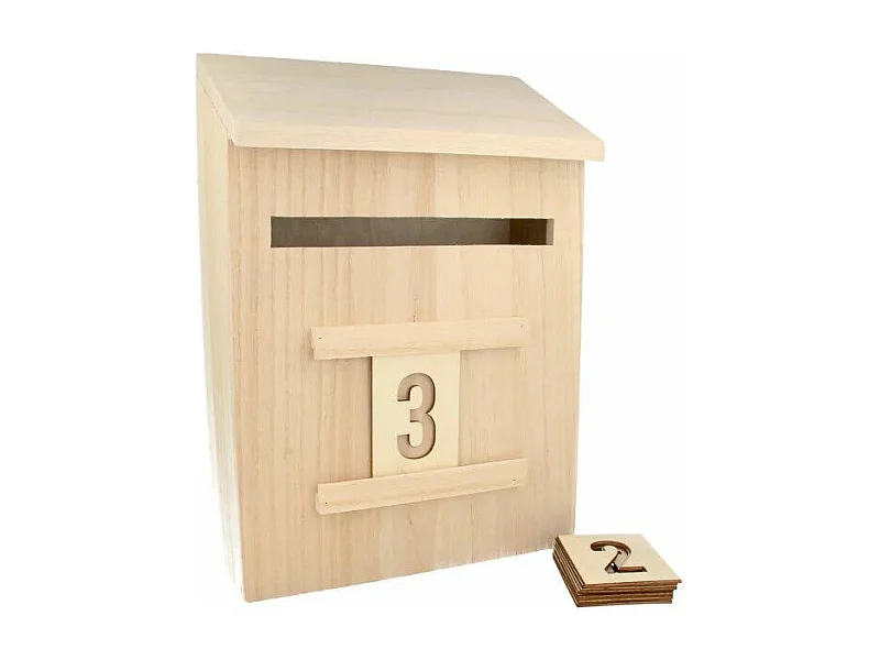 Boîte aux lettres en bois 28 cm à décorer