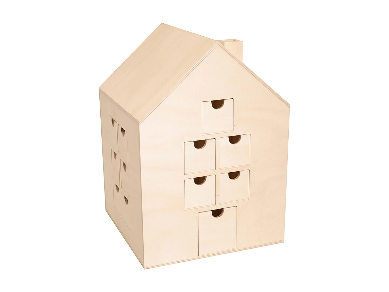 Adventskalender Haus zum Verzieren 30 x 21,5 cm