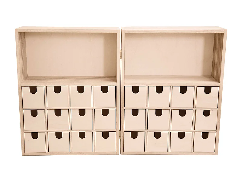 Adventskalender 24 Schubladen 24 x 33 cm