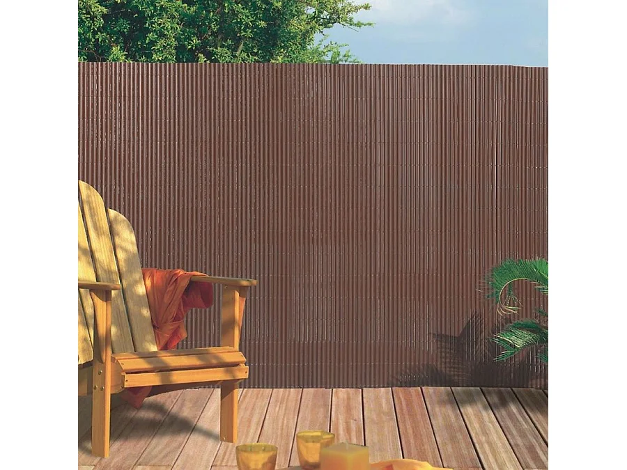 Cañizo pvc simple cara plasticane marrón nortene 1X3 M