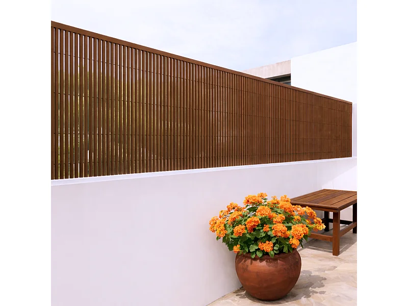 Cañizo pvc doble cara 20 mm marron 1,8X3 M