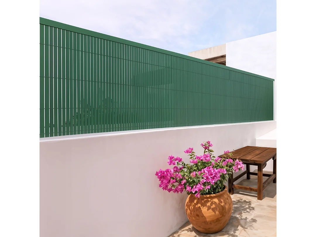 Cañizo pvc doble cara 20 mm verde 2X5 M