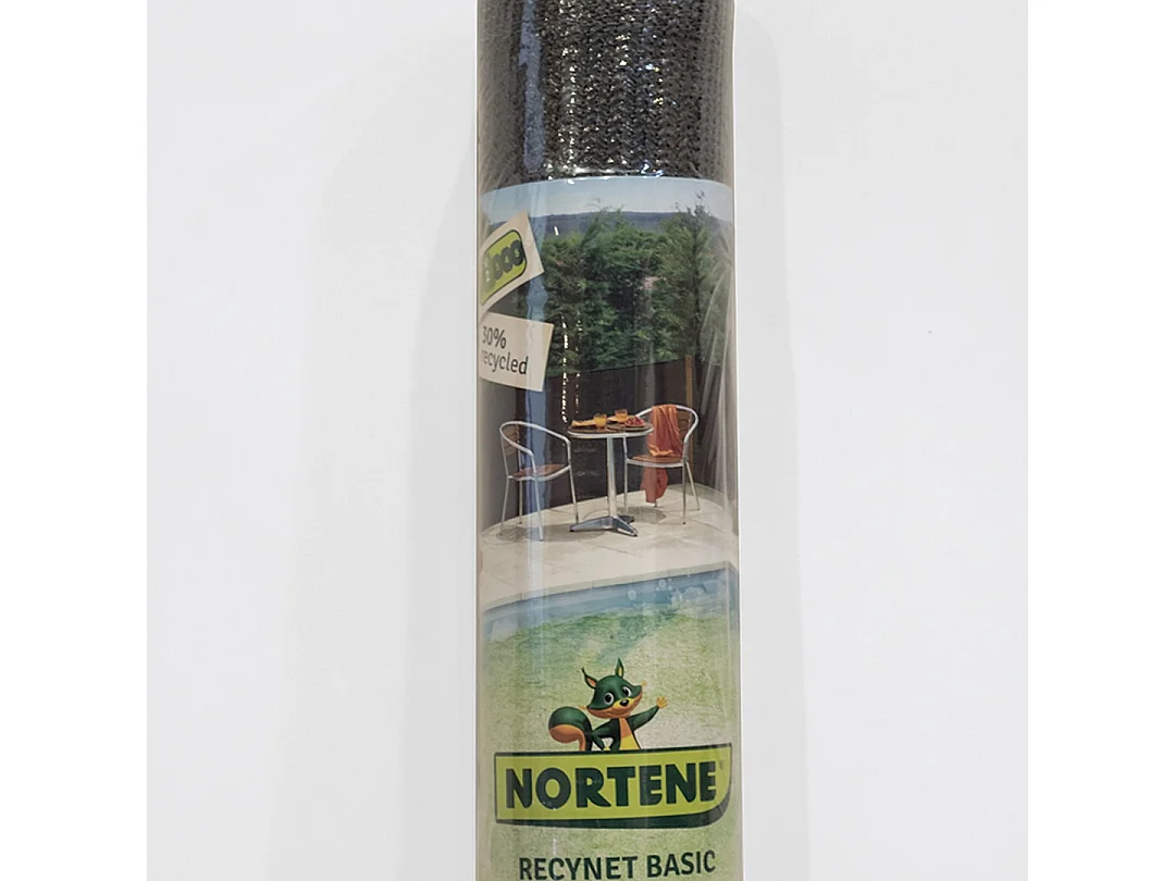 MALLA OCULTACION RECYNET BASIC GRIS ANTRACITA NORTENE 1X10 M