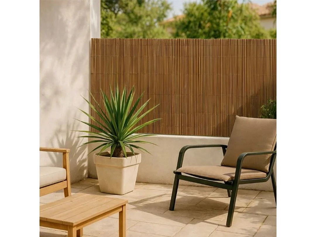 Cañizo sintético fency wick marrón nortene 2X3 M