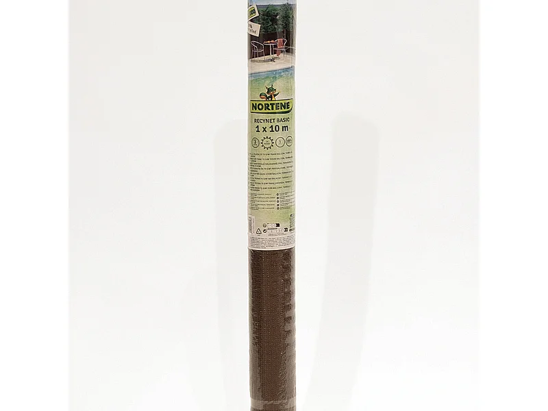 MALLA DE OCULTACIÓN RECYNET BASIC 70 GR MARRÓN NORTENE 1X10 M