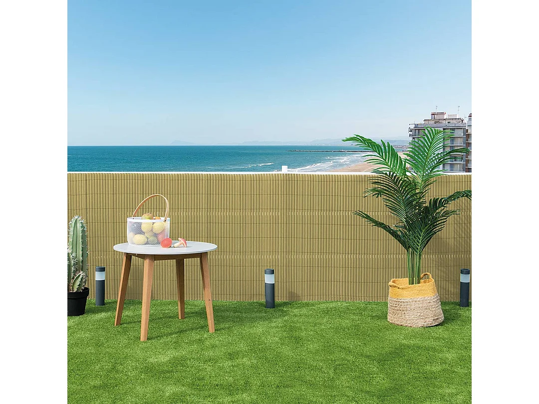 CAÑIZO PVC DOBLE CARA 20 MM CAÑA 0,8X10 M