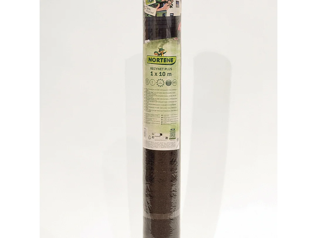 MALLA DE OCULTACIÓN RECYNET PLUS 170 GR MARRÓN NORTENE 1X3 M