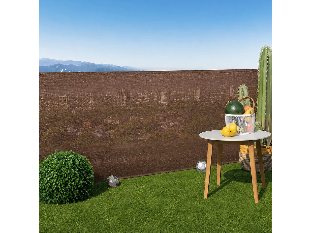 Malla de ocultación recynet basic 70 gr marrón nortene 1X50 M