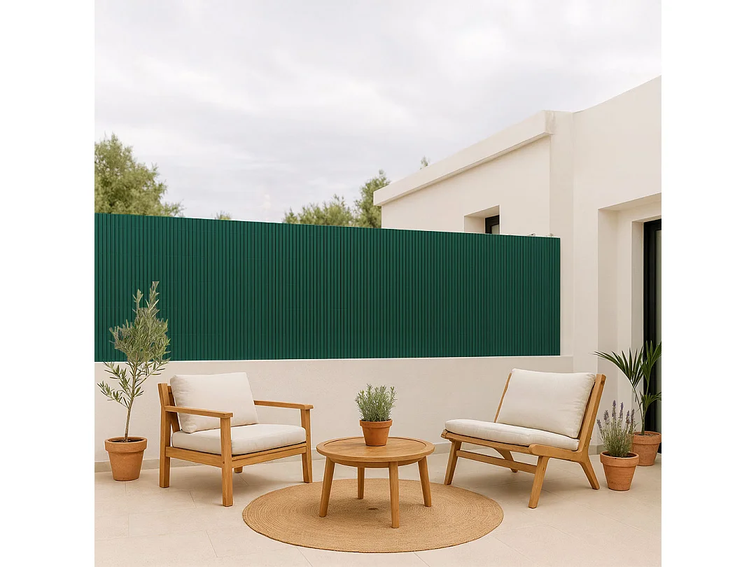 Cañizo pvc simple cara plasticane verde nortene 1,5X3 M