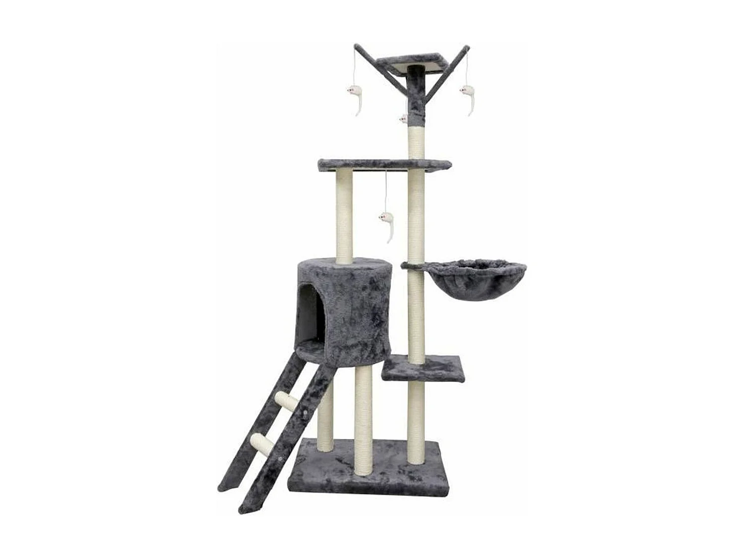 Kattenboom 79 x 34 x 138 cm - Grijs