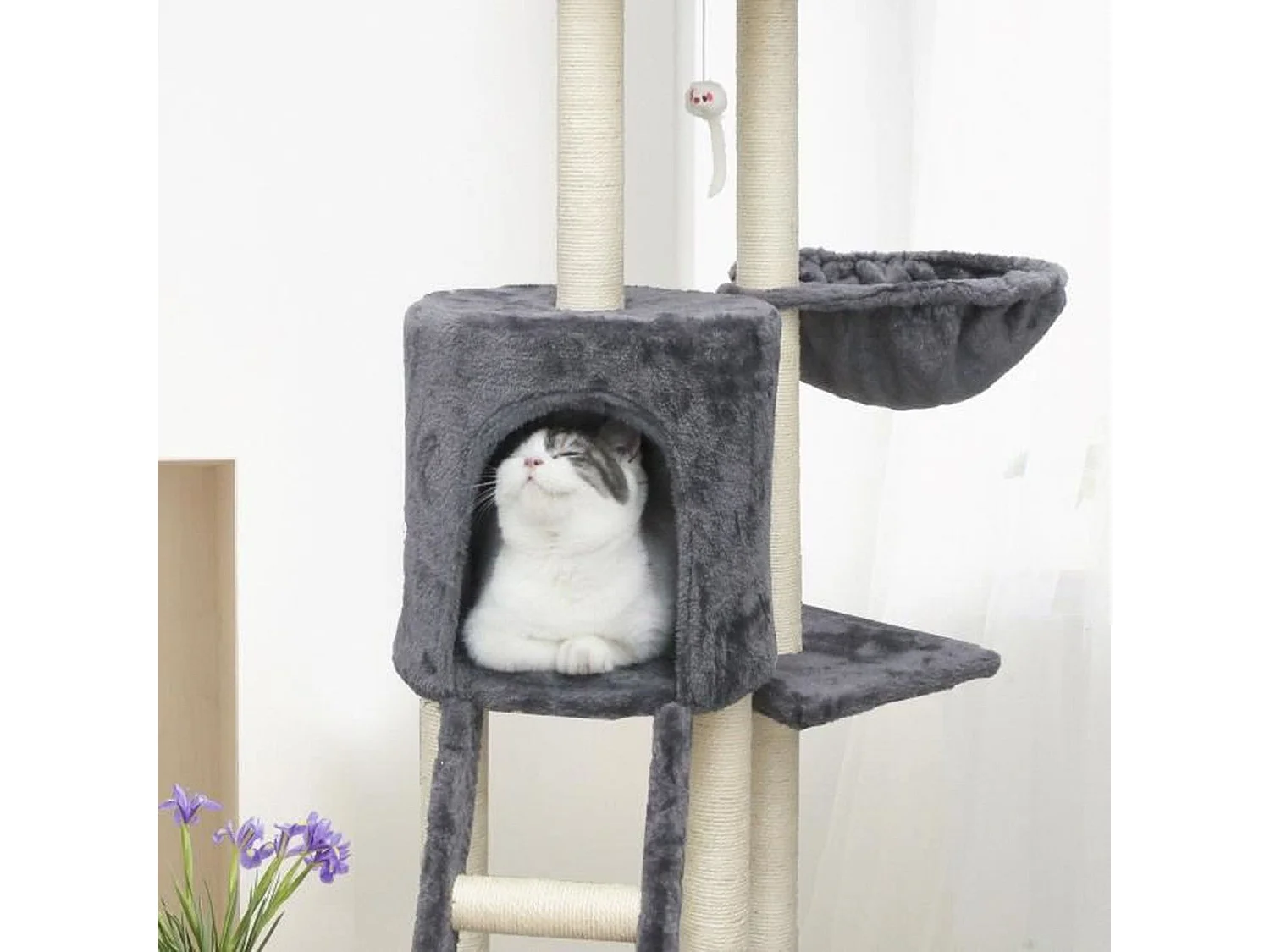 Kattenboom 79 x 34 x 138 cm - Grijs