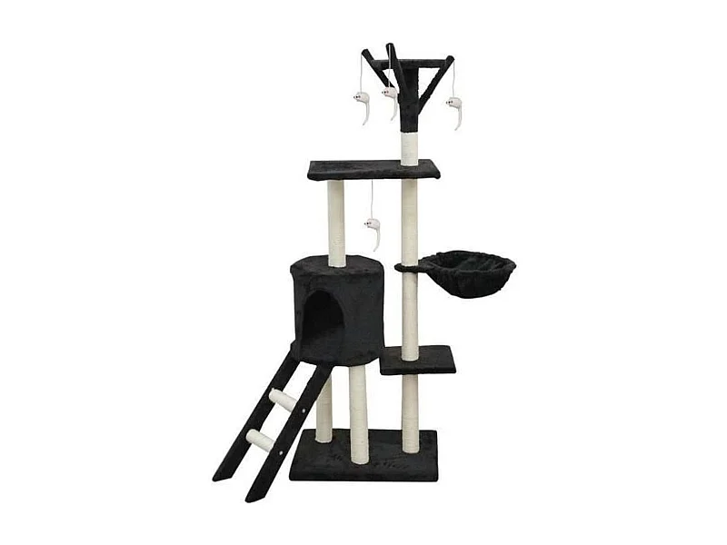 Kratzbaum 79 x 34 x 138 cm – Schwarz