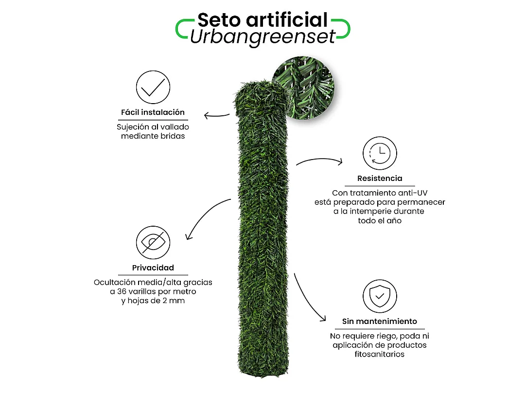 Seto artificial urbangreenset nortene 1X3 M
