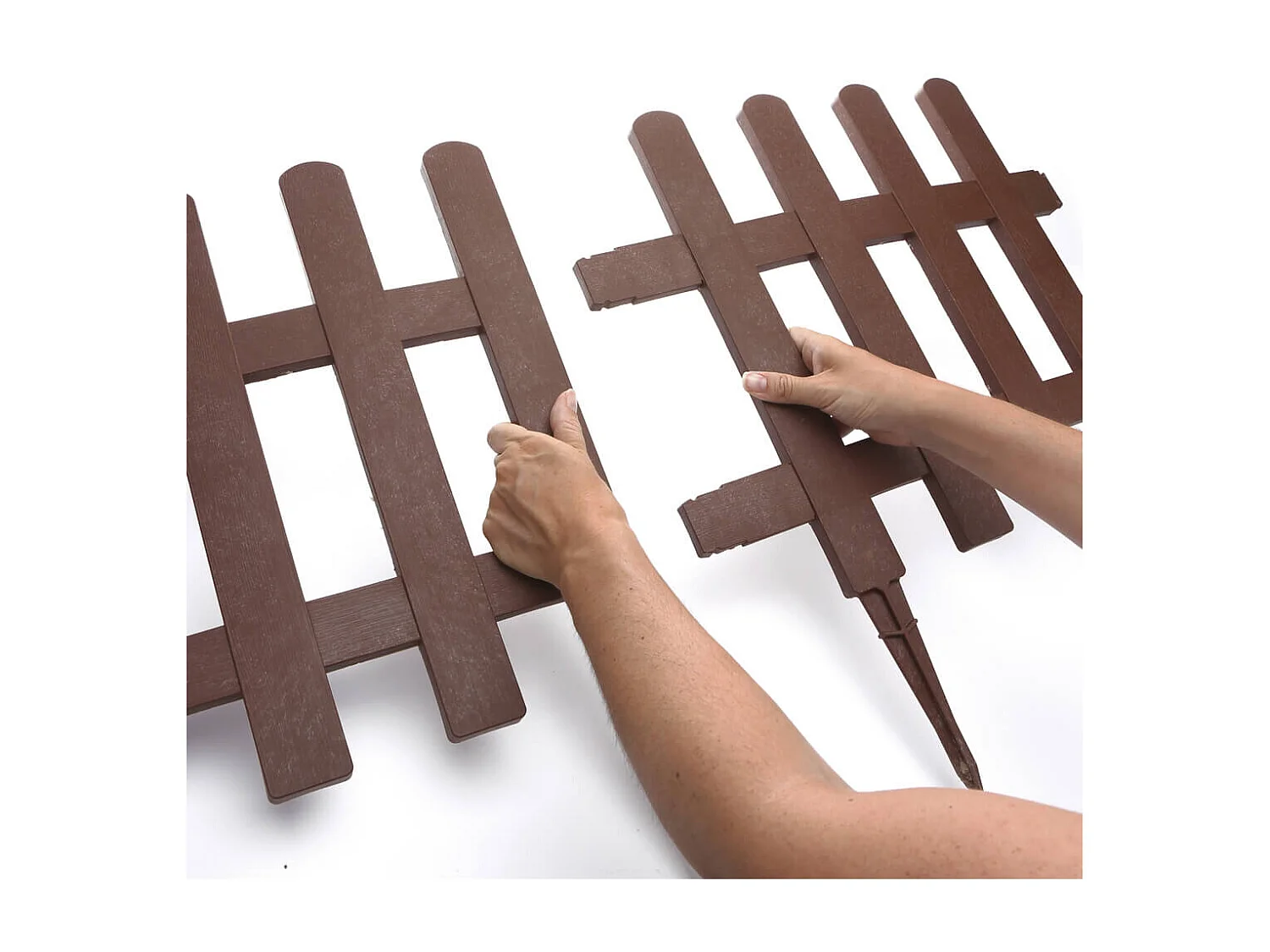 Pack 5 mini vallas clickfence marron 40x40 cm 40 X 40CM
