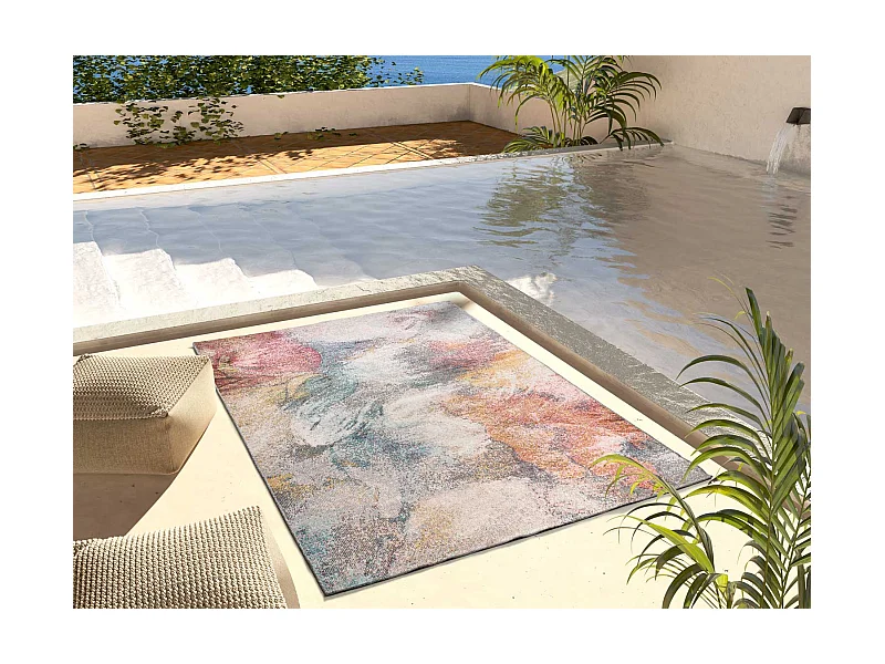 Indoor-Outdoor Teppich - abstrakt - mehrfarbig - 120x170 cm - SAMARA