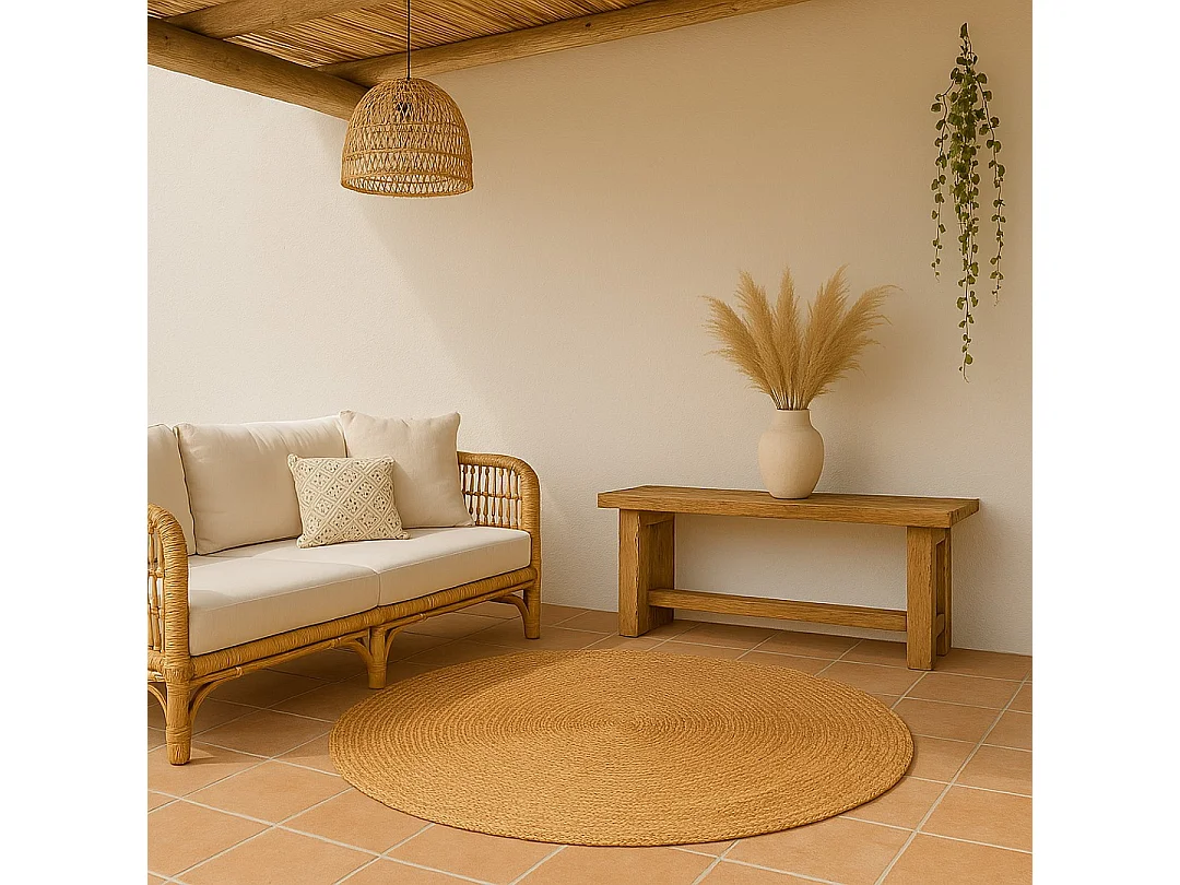 ALFOMBRA DE FIBRA NATURAL BALI BULRUSH 120 CM