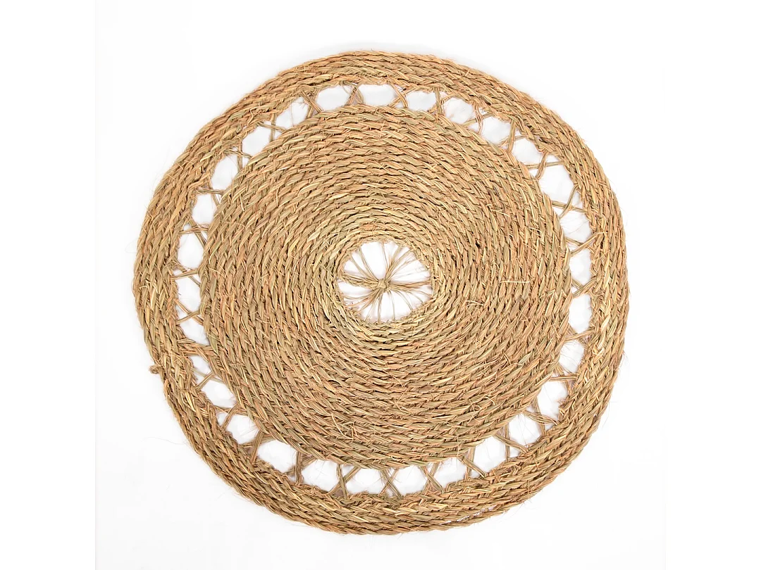 ALFOMBRA REDONDA ESPARTO TÚNEZ 80 CM D&L