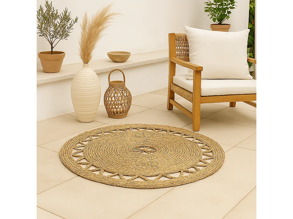 Alfombra redonda esparto túnez 80 cm d&l 80 CM