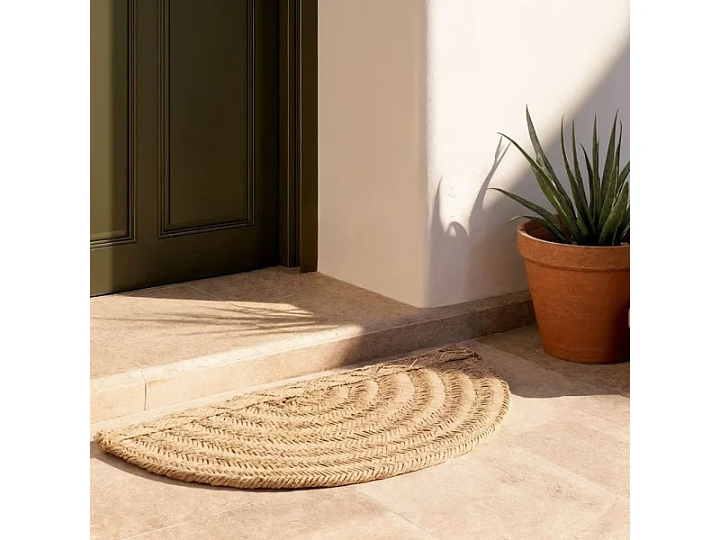 FELPUDO SEMICIRCULAR ESPARTO MARSELLA 100X50 CM D&L