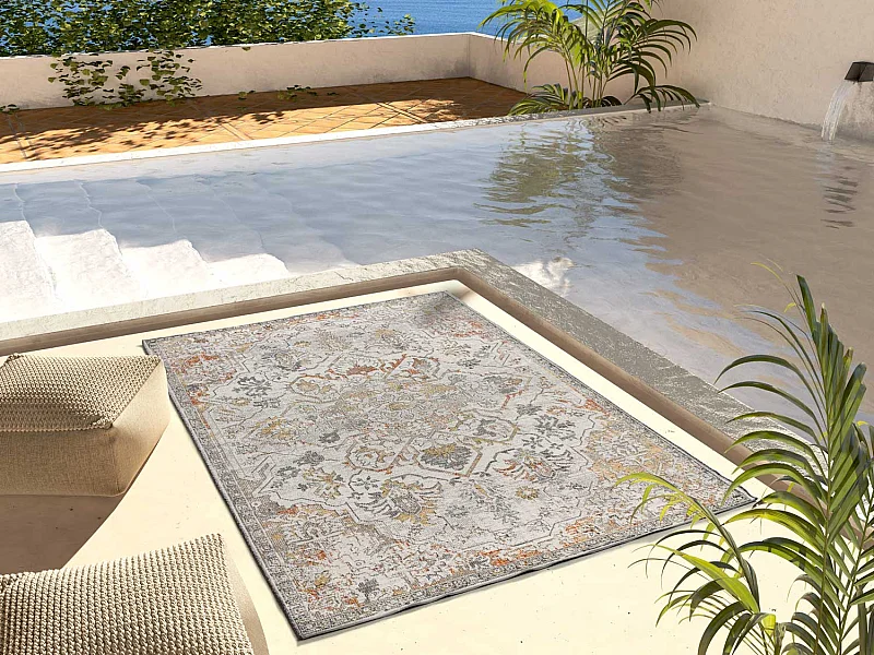 Tappeto esterior - vintage - beige - 80 x 150 cm - SAMARA