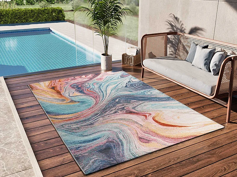 Indoor-Outdoor Teppich - abstrakt - mehrfarbig - 160x230 cm - SAMARA