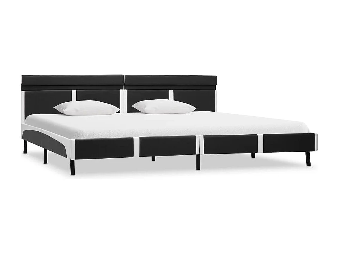 Cadre de lit avec LED Gris Similicuir 180 x 200 cm