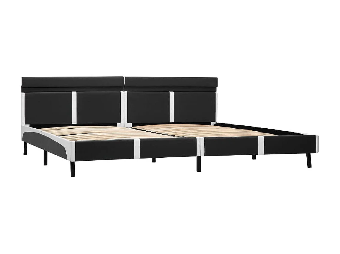 Cadre de lit avec LED Gris Similicuir 180 x 200 cm