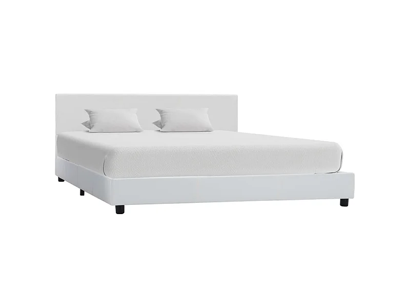 Bedframe kunstleer wit 120x200 cm