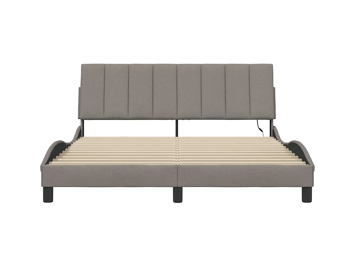 Bedframe zonder matras "Hanko" stof taupe 160x200 cm