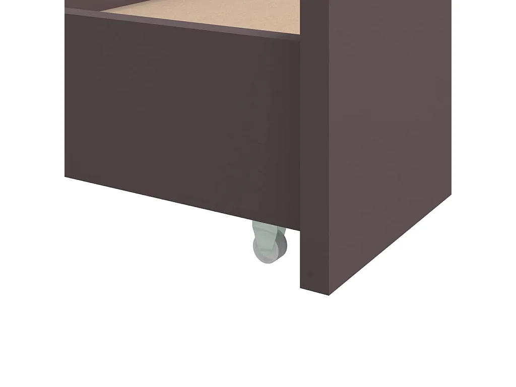 Bedframe met lades massief grenenhout donkerbruin 90x200 cm