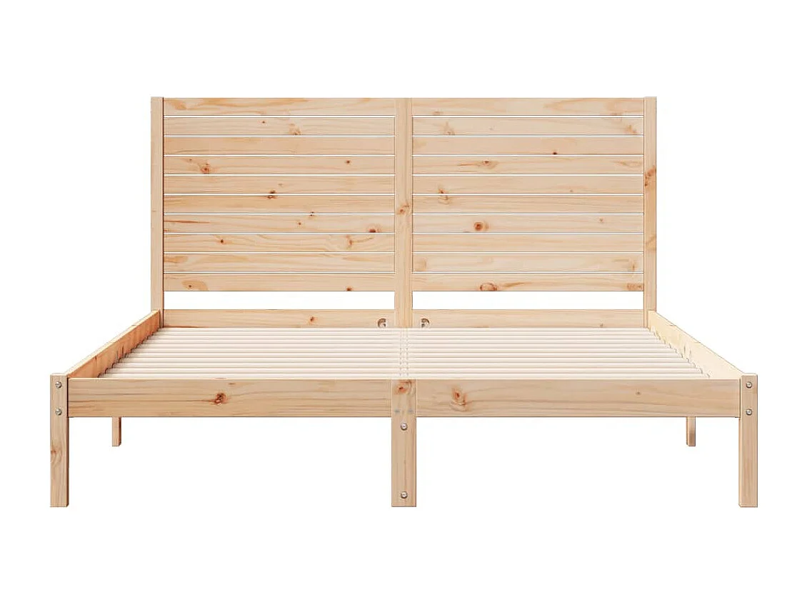 Cadre de lit extra long sans matelas 140x220 cm bois massif