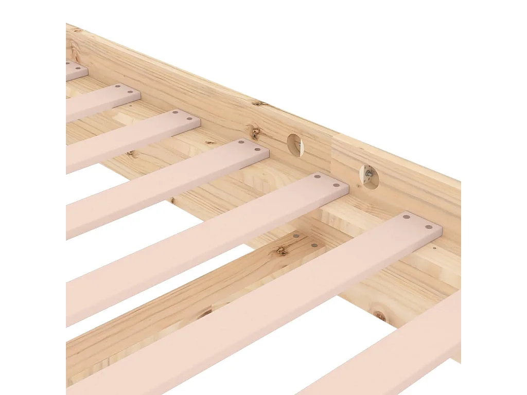 Cadre de lit bois massif 90x190 cm simple