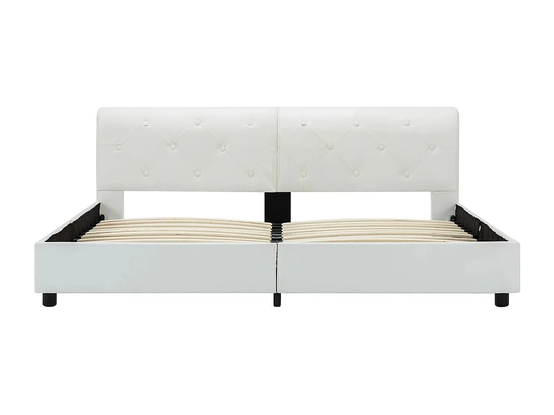 Cadre de lit Blanc Similicuir 160x200 cm