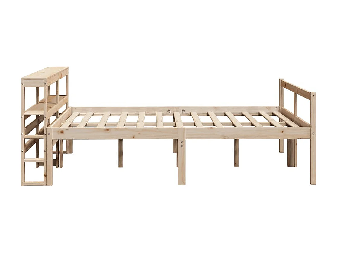 Cama para idosos com cabeceira 140x190 cm pinho maciço