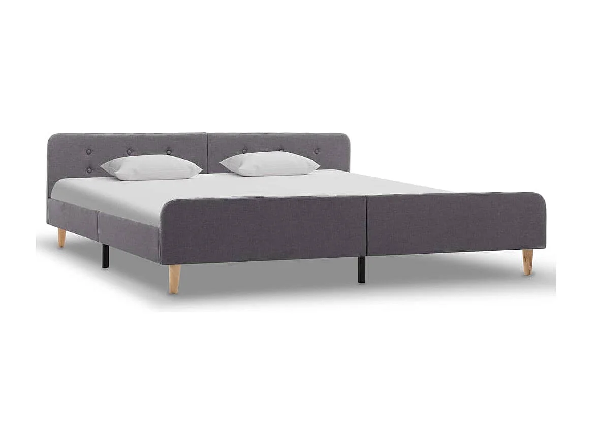 Cadre de lit Gris clair Tissu 180 x 200 cm