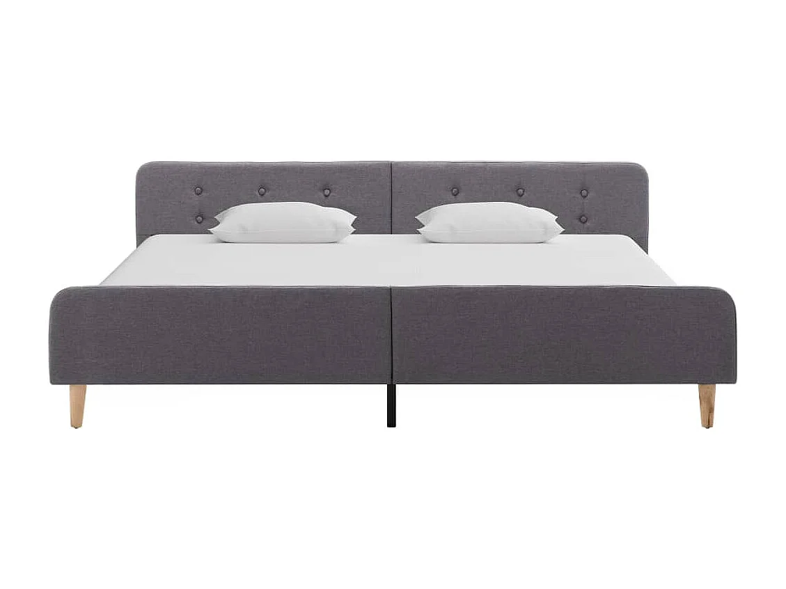 Cadre de lit Gris clair Tissu 180 x 200 cm