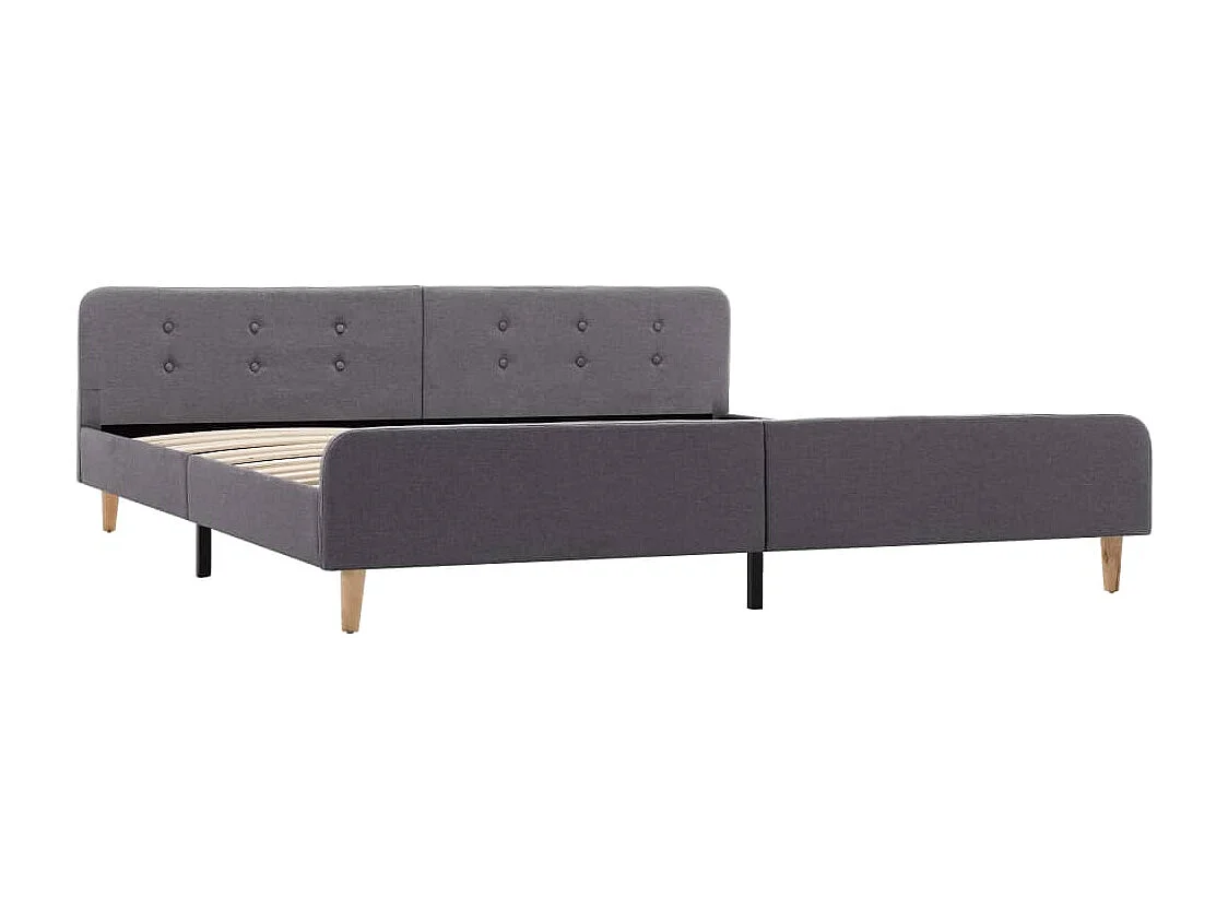 Cadre de lit Gris clair Tissu 180 x 200 cm