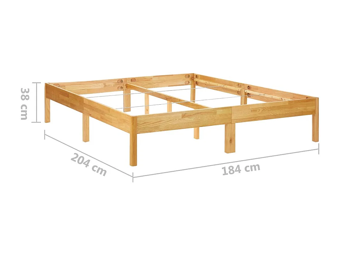 Bedframe massief eikenhout 180x200 cm