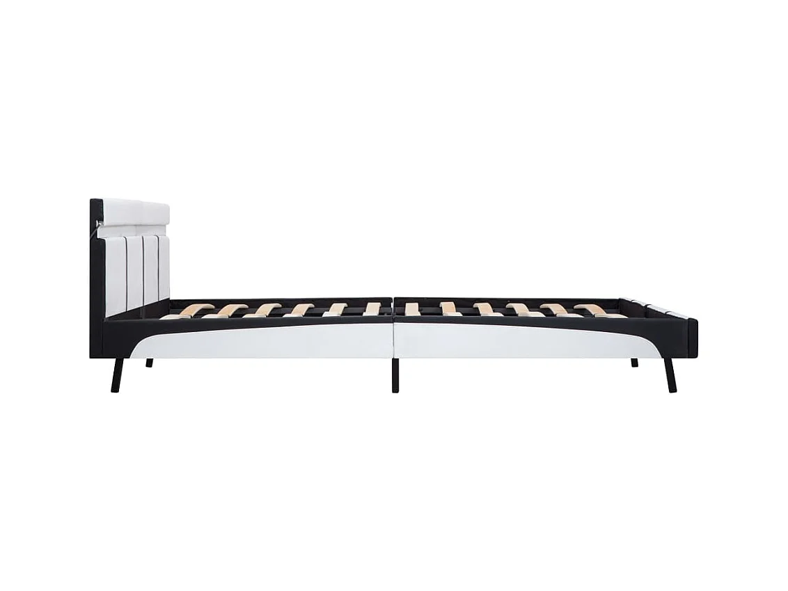 Cadre de lit avec LED Blanc Similicuir 180 x 200 cm