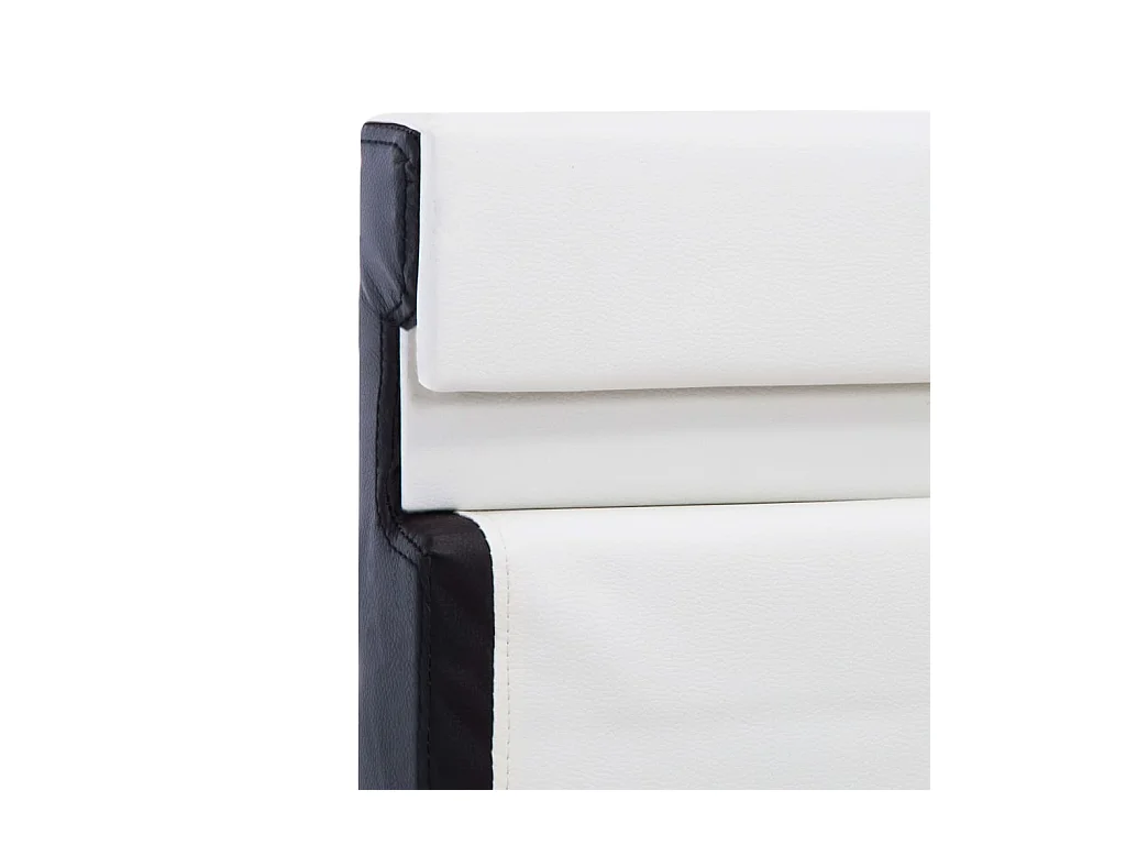 Cadre de lit avec LED Blanc Similicuir 180 x 200 cm
